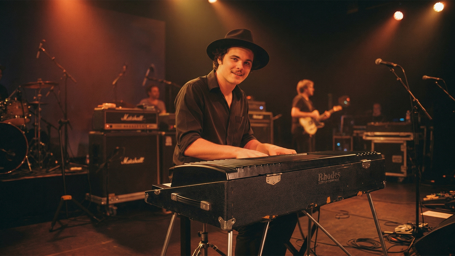 Brian performing at Antone's Nightclub, Austin Texas, 1985