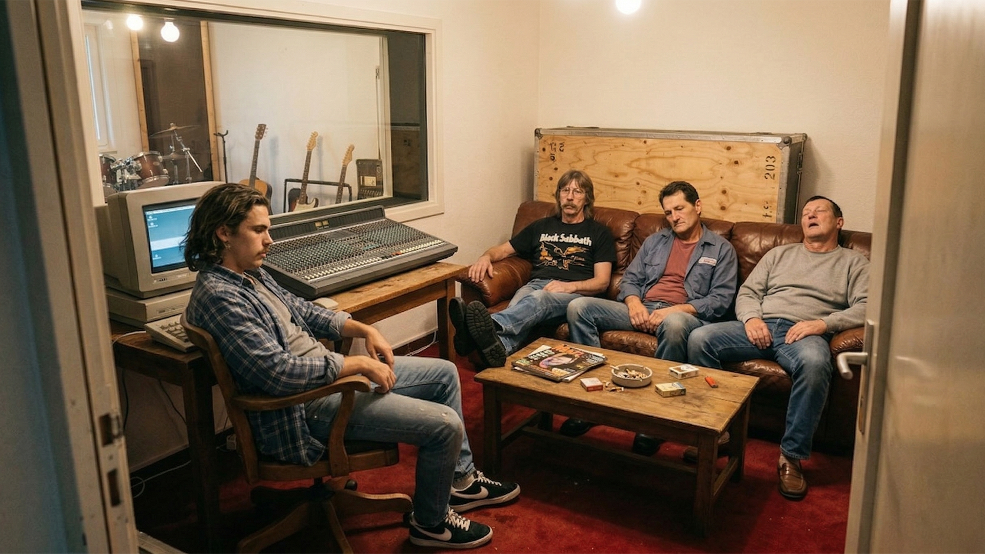 Long night of recording the Made in the Shade Album, Giessen, Germany, 1993