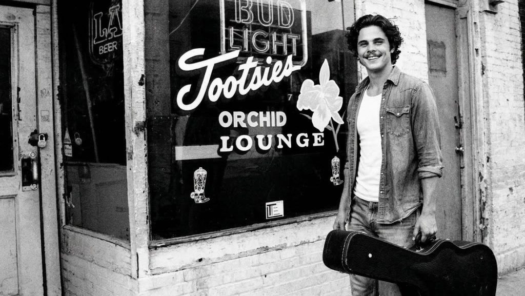 Brian in front of Tootsies Orchard Lounge, Nashville Tennessee, 1984