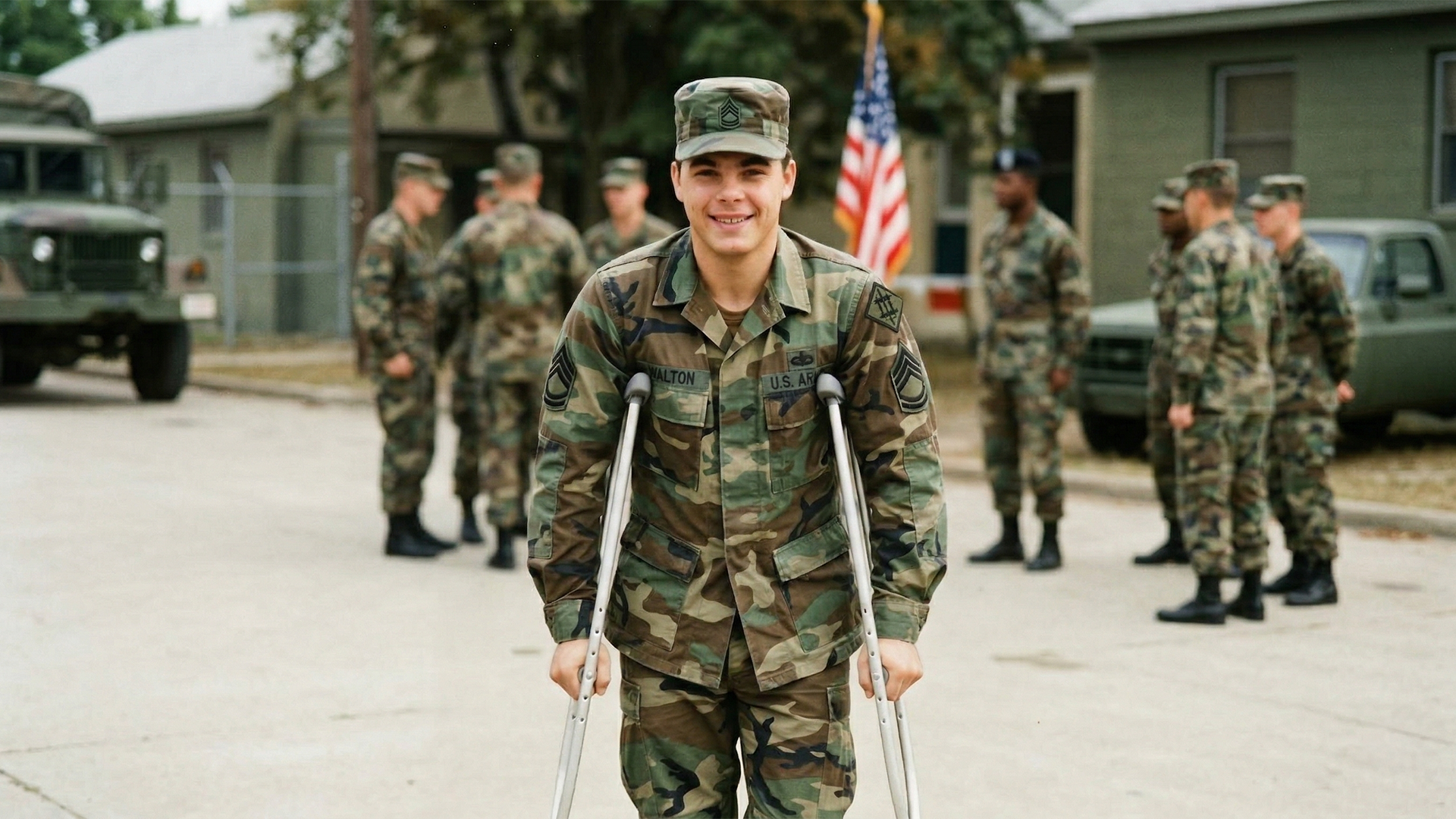 Brian at Discharge, Fort Bragg, North Carolina, 1985