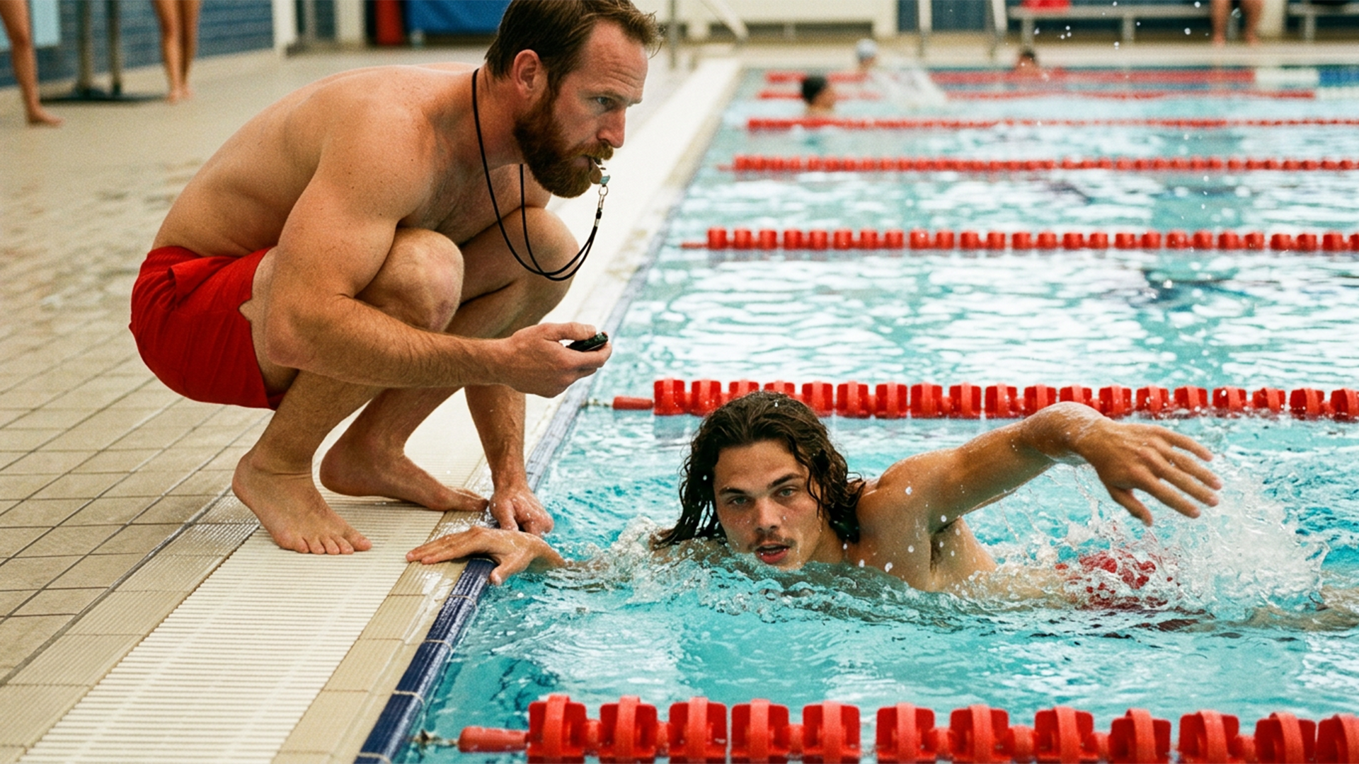 Alex and Brian Qualifying for Lifeguard Certification, Buffalo, NY, 1979