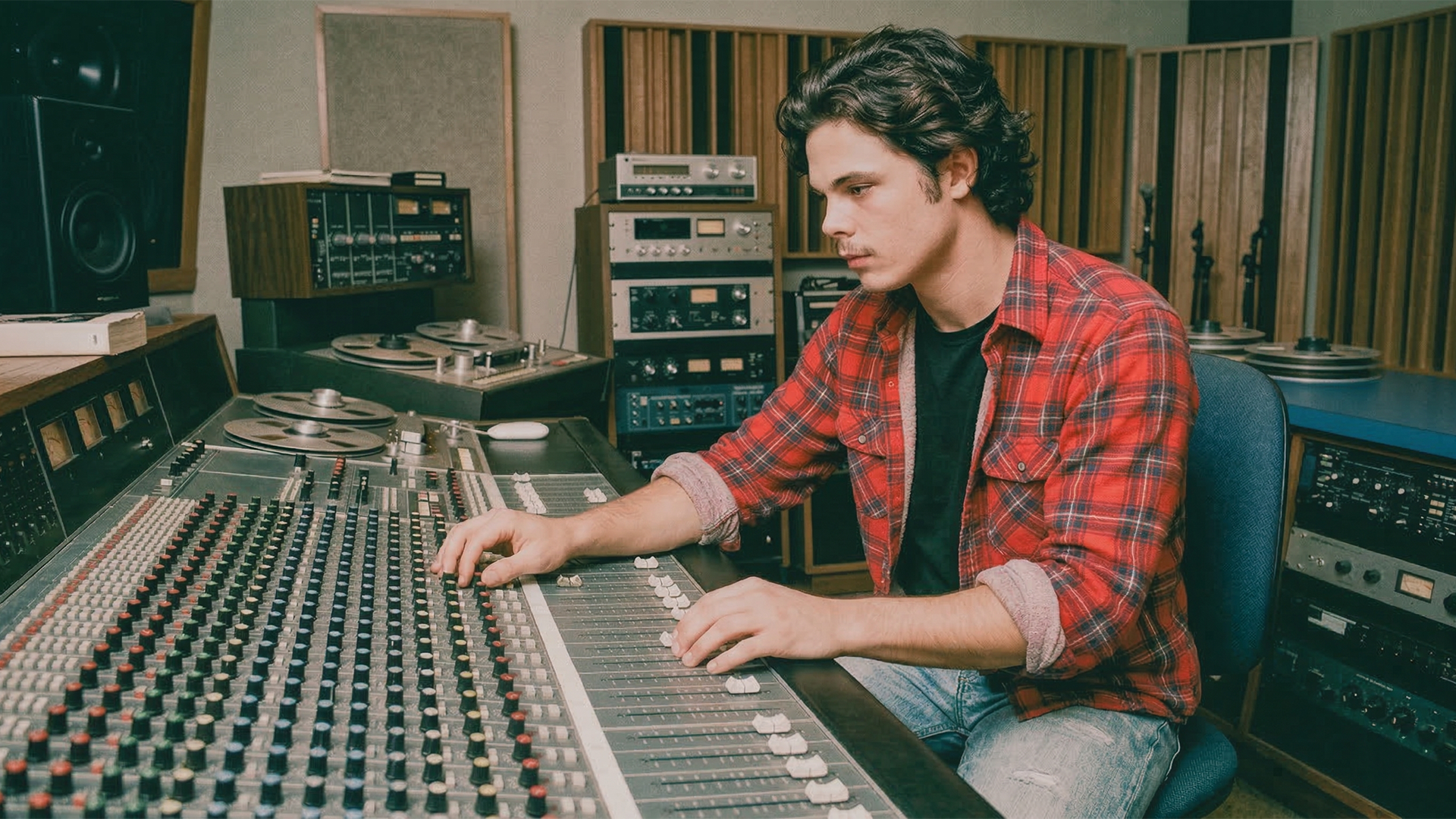Brian post producing the Teacher's soundtrack, Nashville, Tennessee, 1983