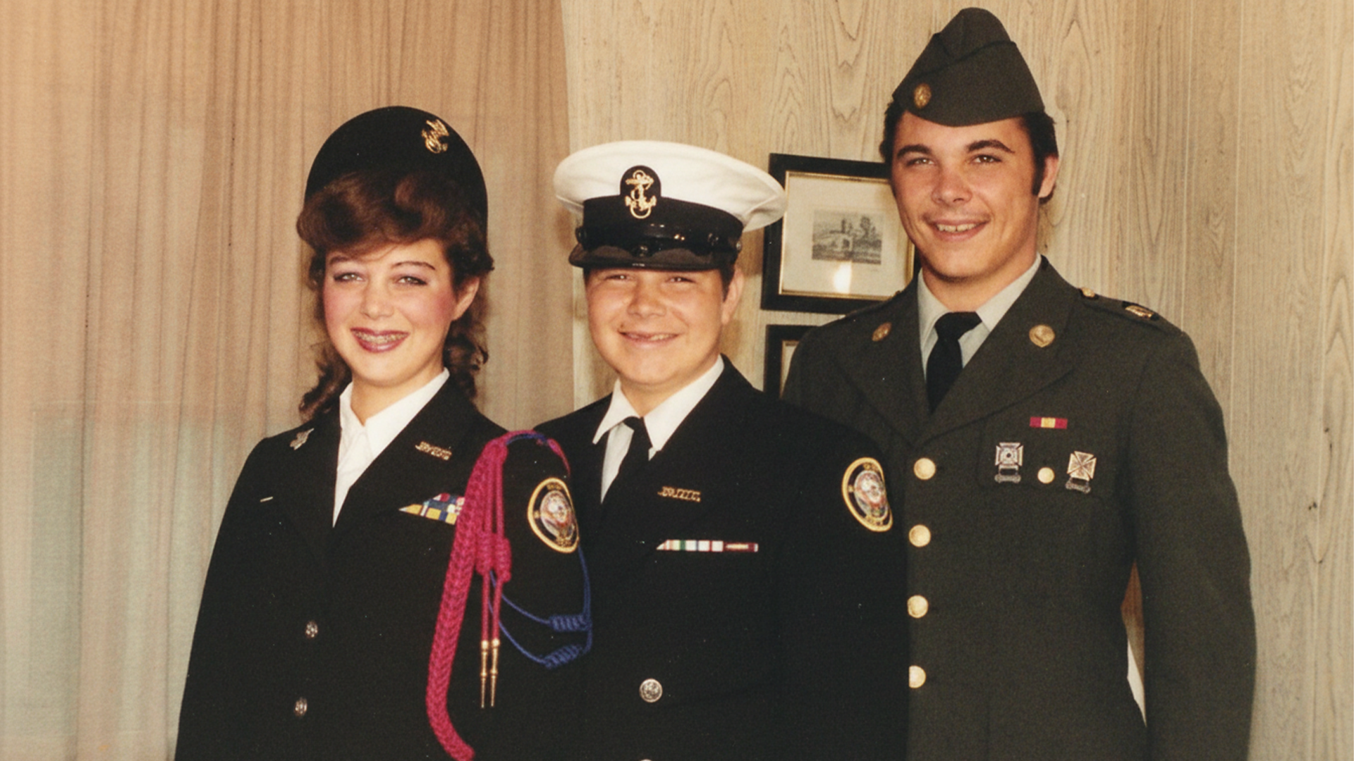The Walton Kids in Military Dress Uniform, Punta Gorda, Florida, circa 1983
