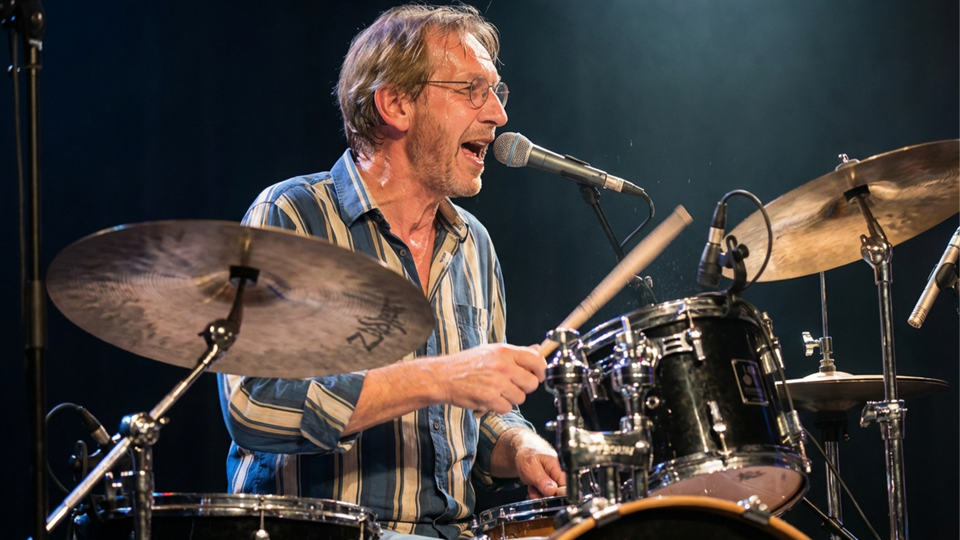 Rex performing on the USO tour in Rammstein, Germany in 1995